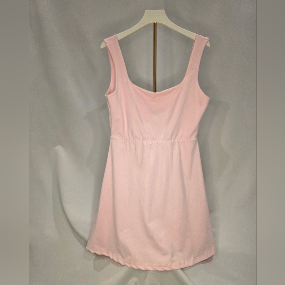 Elegant Pink Sleeveless Athleisure Dress